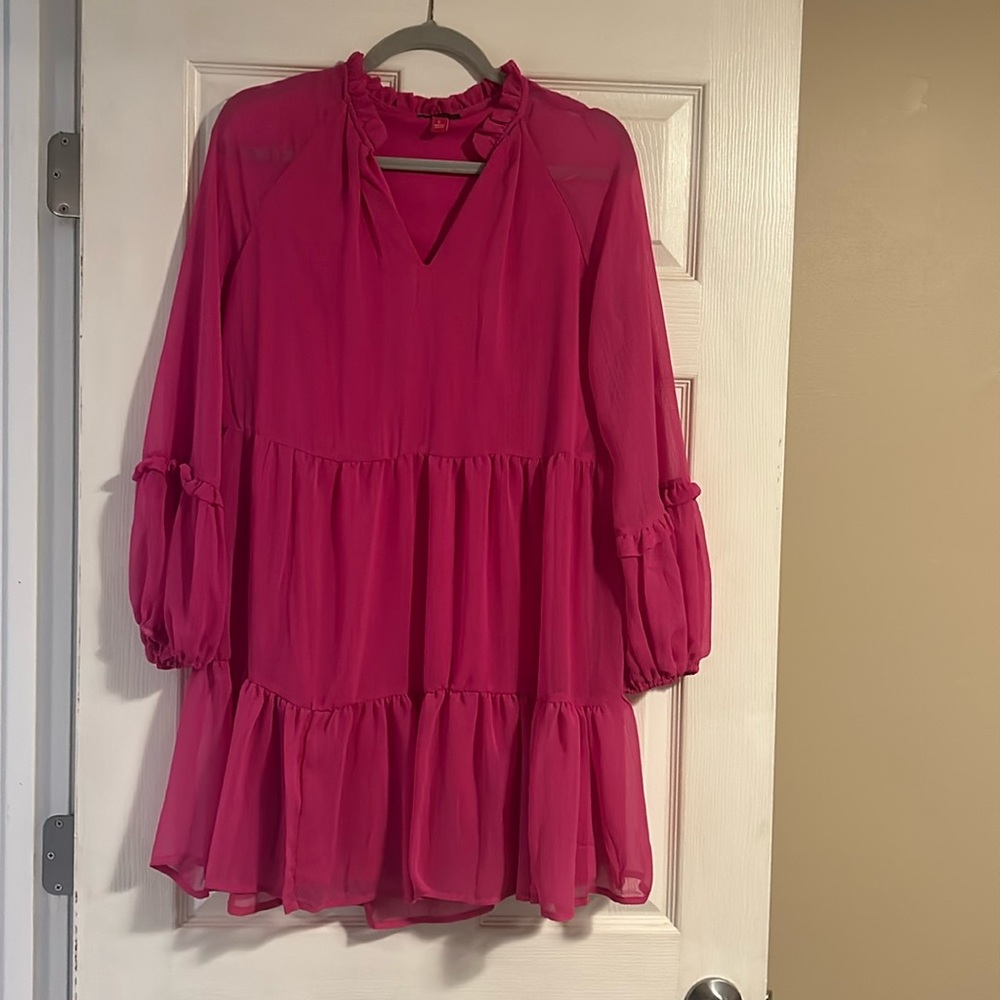 Vince Camuto Pink Tiered Dress